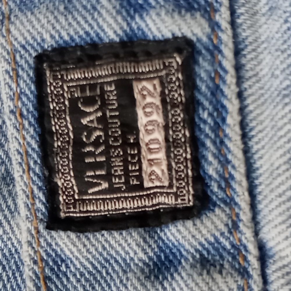 Vintage Versace Couture Jeans Medusa Head High Waist Size 32 44 Light Wash Mom - Picture 11 of 16